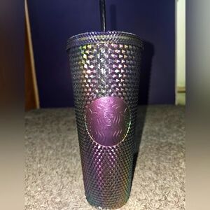 Multicolored iridescent Venti Starbucks tumbler